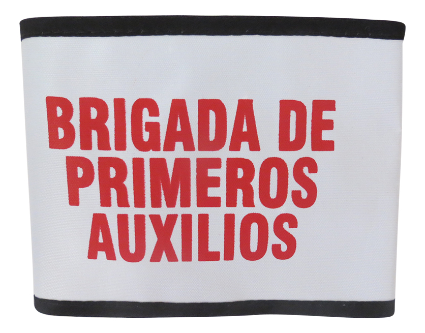BRAZALETE BRIGADISTA BLANCO PRIMEROS AUXILIOS