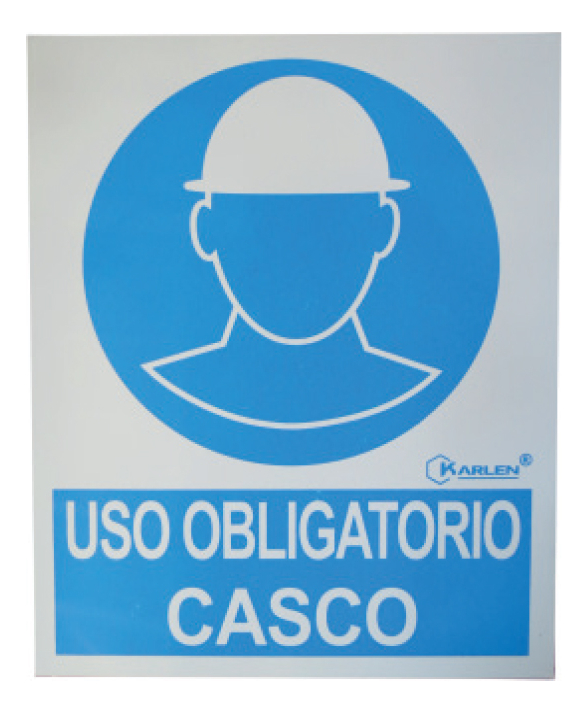 SEÑAL "CASCO" 30X45CM