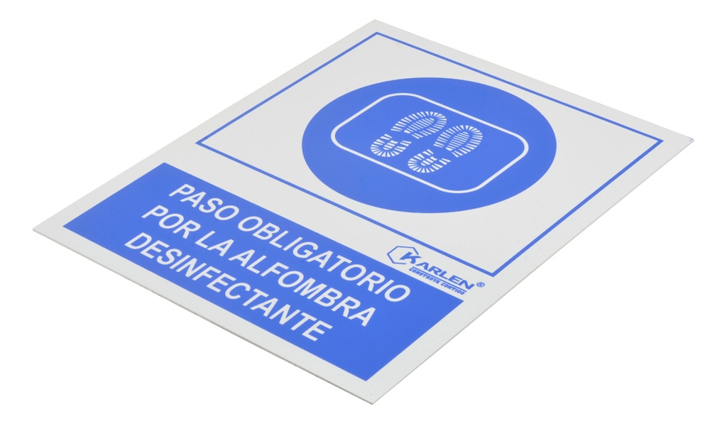 [GM-14SEGURI303KA] SEÑAL "ALFOMBRA DESINFECTANTE" 20X25CM