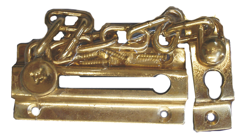 CERROJO DE CADENA PARA PUERTA LATONADO DG1001BP