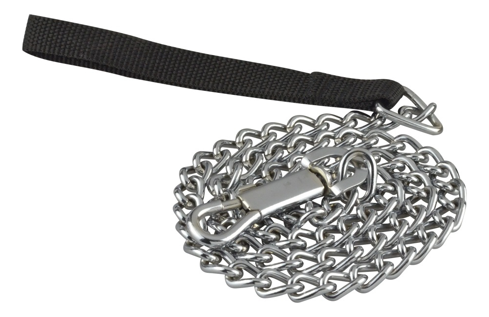 CADENA PARA PERRO CON ASA DE CUERO 3.0MMX48"