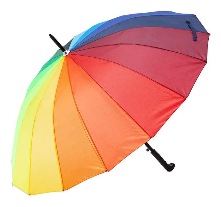 Paraguas arcoiris multicolor 76 cm 60 PZ