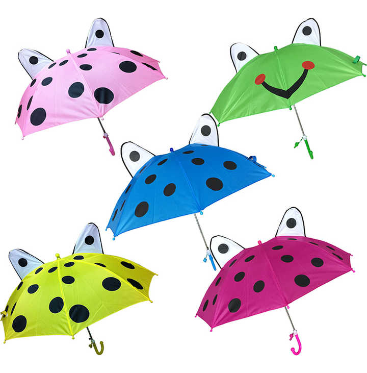 Paraguas Infantil Con Orejas 62 CM 100 Pz