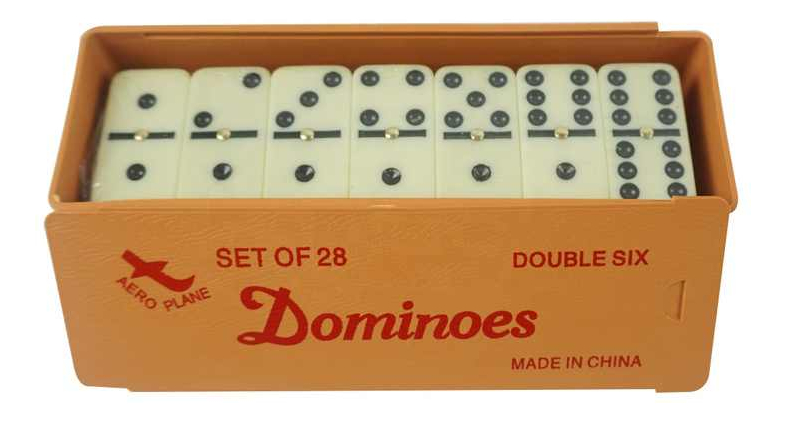 Dominó 28 en caja de plástico 18x6 cm 40PZ weisco.mx
