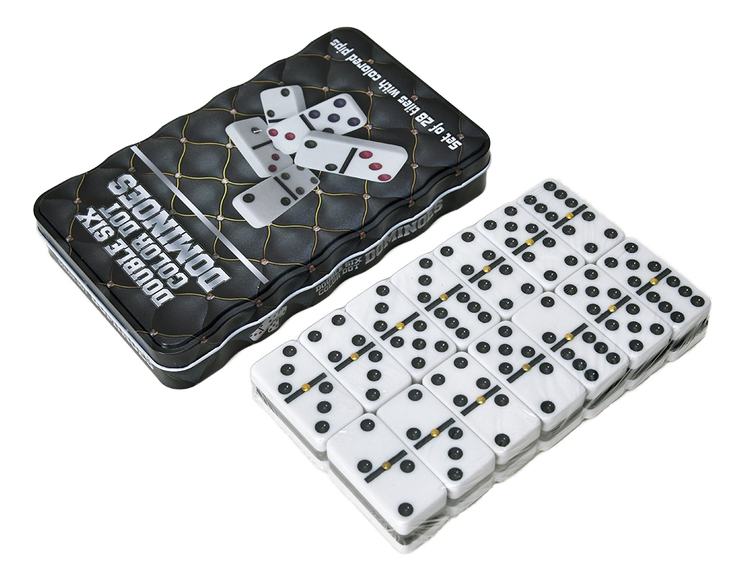 [EB-TY361426] Dominó en caja de metal 11.5x19.5 cm 30PZ weisco.mx