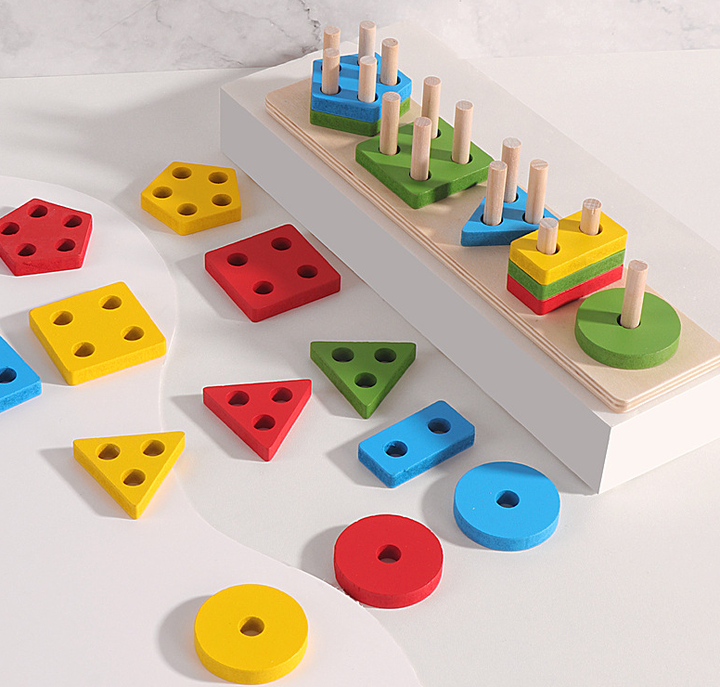 Juego de madera didáctico 5.5x21x4 cm 80pz