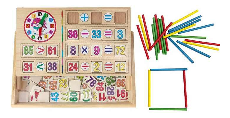 Juego didáctico, operaciones matemática 30x19 cm 40pz