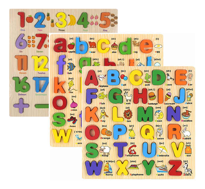 Juego didáctico, letras 30x30 cm 80pz