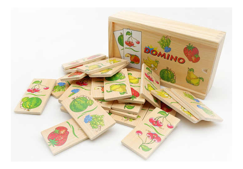 [EB-TY362022] Dominó Didáctico, Frutas y Verduras 16x10 CM 72pz