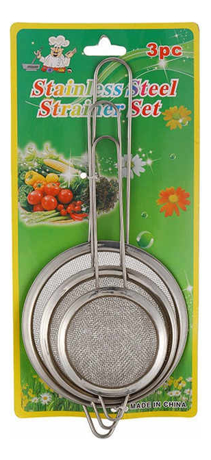 Set de tres coladores 7, 8 y 10 cm 72PZ  WEISCO.MX