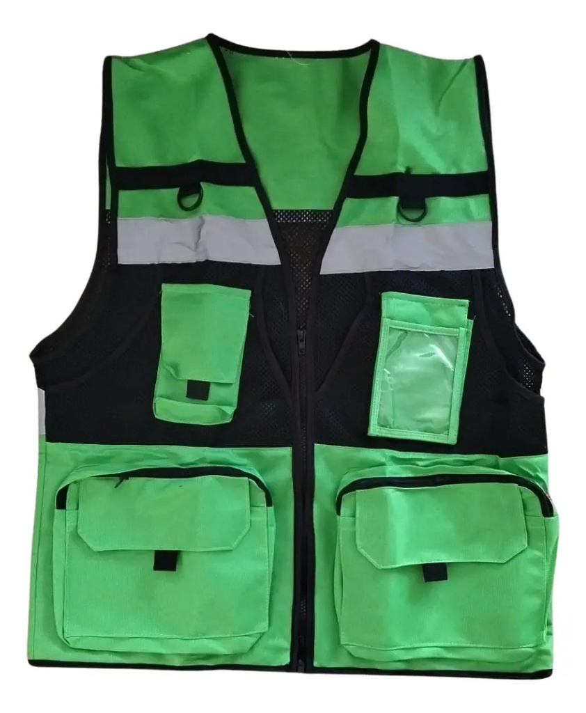 [BL-100-106S-VERDE] Chaleco de Seguridad Reflejante Malla Transpirable Verde Limón Talla CH WEISCO Alta