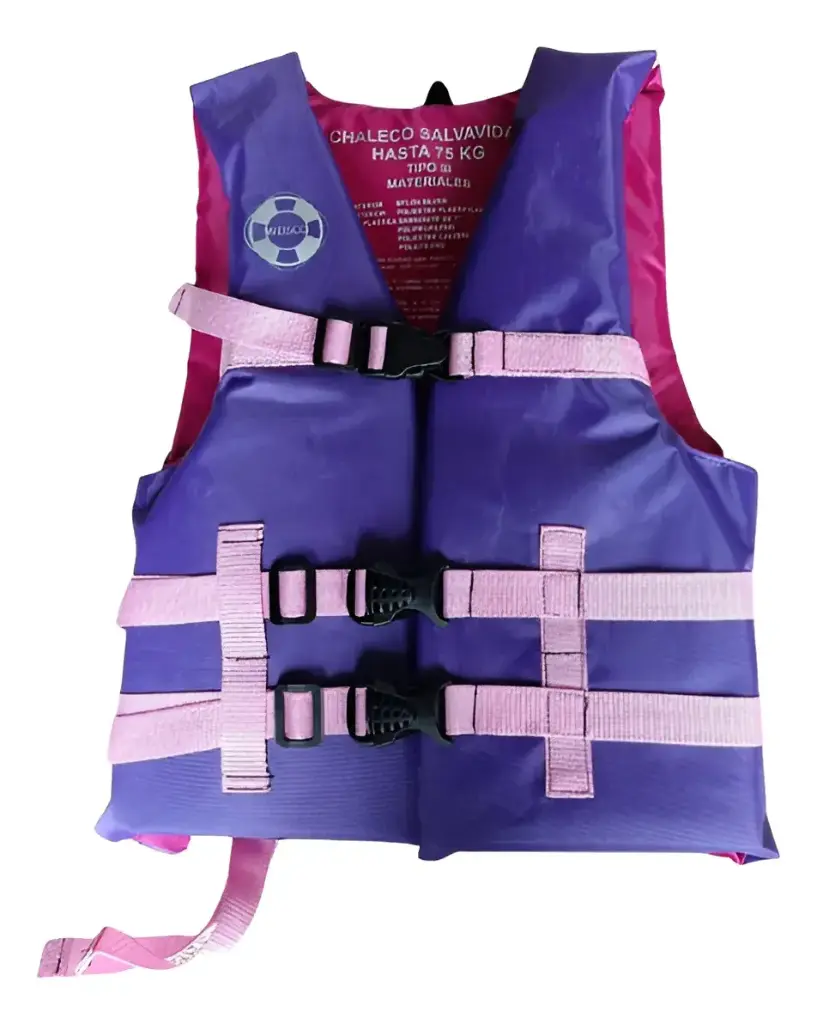 [SM-75-MORADO] Chaleco Auxiliar Salvavidas Natacion Profesional Adulto Niño - Morado 75 kg