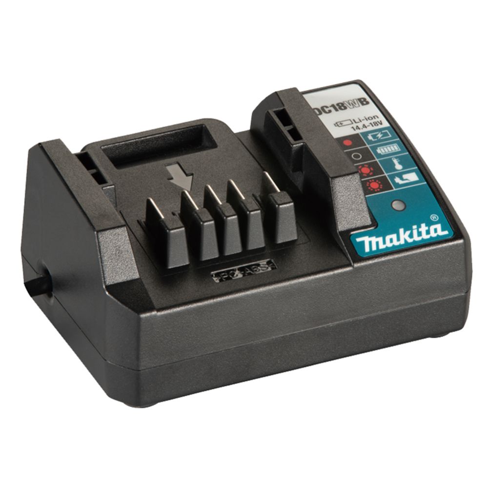 Cargador Makita DC18WB Original 18V Litio Serie G - Modelo 196020-6 para Baterías BL1811G, BL1813G y BL1815G - Carga Segura y Compacta