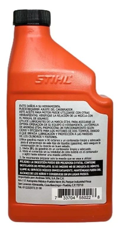 [CM-4550] Aceite Mezcla STIHL 2 Tiempos 400ml (13.5 oz) – Lubricación de Alto Rendimiento para Motores