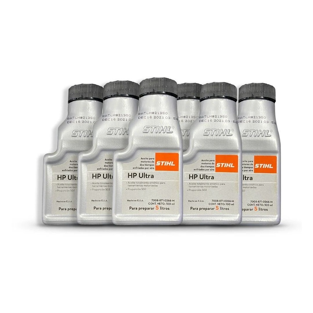 [CM-4755] Aceite STIHL HP Ultra 2 Tiempos (Pack 6 PZ) – Lubricante Sintético de Competición y Máxima Pureza