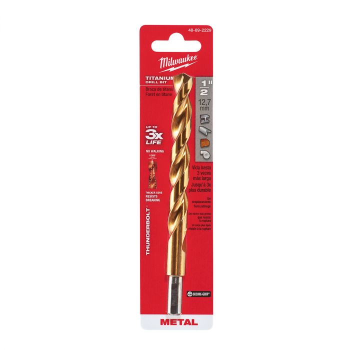 Broca de Titanio Shockwave Red Helix 1/2"