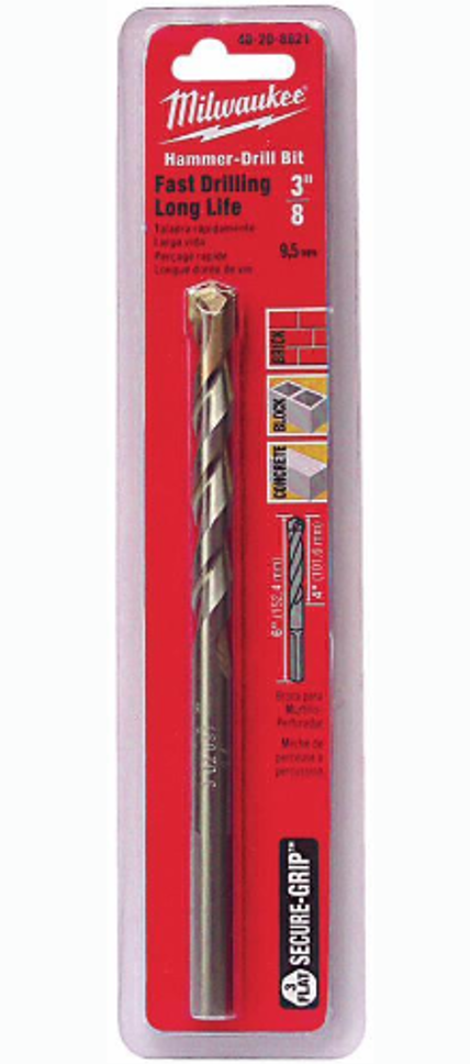 Broca para Concreto y Mampostería 3/8" x 6"